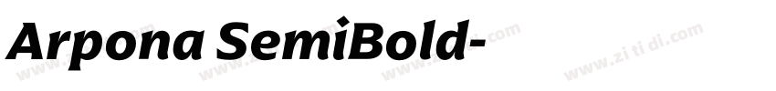 Arpona SemiBold字体转换